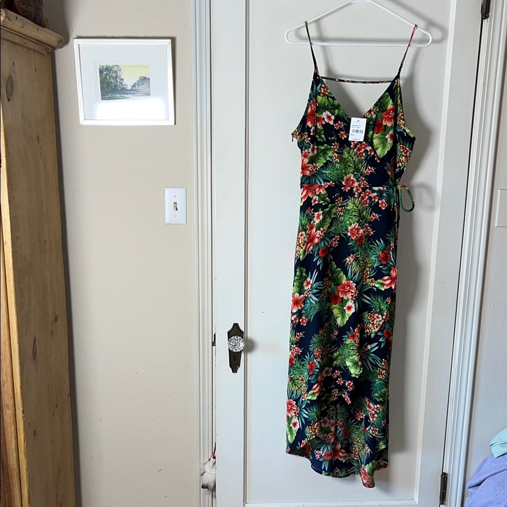 Lush Floral Maxi Dress with Spaghetti‎ Straps LNWT